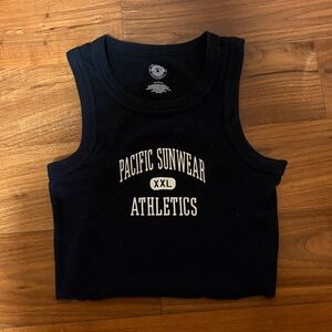 Pacific Sunwear Black Athletics Crop Tank